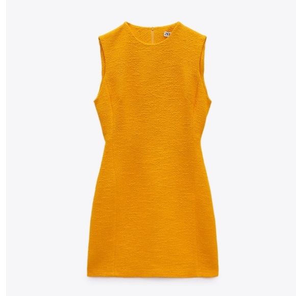 NEW! HP 🥳🥳🥳Zara Orange Textured Mini Dress - Picture 7 of 13